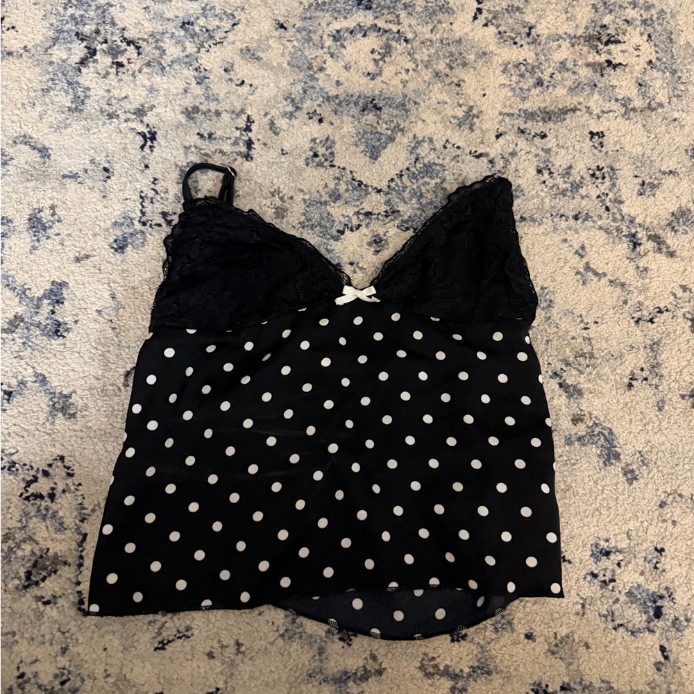 Princess Polly Black and White Polka Dot Top